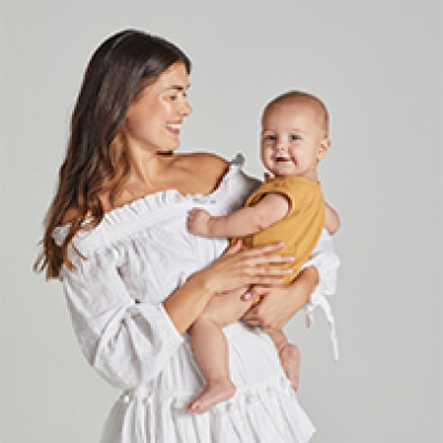 Hayley Sparks & stylist Emma Wood for One Fine Baby